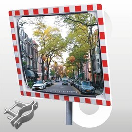 Verkeersspiegel acryl 80x100 cm, beugel 48-90 mm