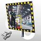 Industriespiegel Alu-frame acryl 80x100 cm, beugel 48-90 mm