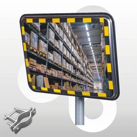 Industriespiegel RVS 60x80 cm, beugel 48-90 mm