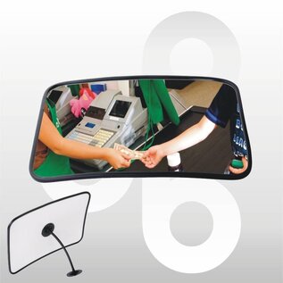 Binnenspiegel polycarbonaat 40x60 cm, incl. beugel