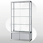 vitrinekast 100x40x200 met onderkast alu haaks profiel