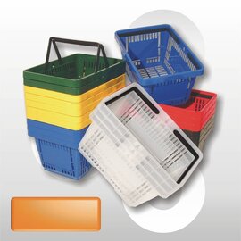 Winkelmand dubbel hengsel ORANJE