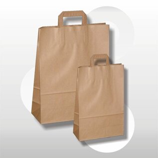Draagtas kraft naturel formaat 19+8x25 cm