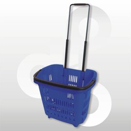 Verrijdbare winkelmand 34L  BLAUW