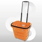 Verrijdbare winkelmand 34L ORANJE