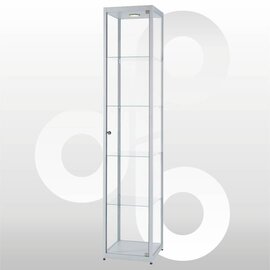 Vitrine 40x40x200 geanodiseerd aluminium haaks profiel