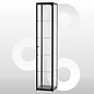 Vitrine 40x40x200 geanodiseerd zwart haaks profiel