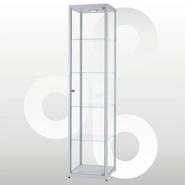 Vitrine 50x50x200 geanodiseerd aluminium haaks profiel