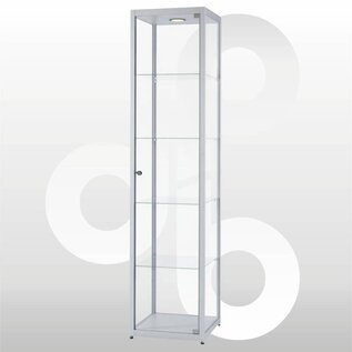 Vitrine 50x50x200 geanodiseerd aluminium haaks profiel
