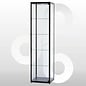 Vitrine 50x50x200 geanodiseerd Zwart haaks profiel