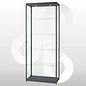 Vitrine 80x40x200 geanodiseerd Zwart haaks profiel