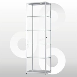 Vitrine 60x40x200 geanodiseerd aluminium haaks profiel