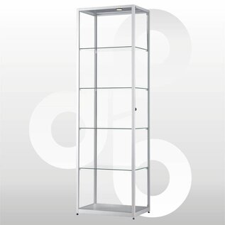 Vitrine 60x40x200 geanodiseerd aluminium haaks profiel