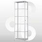 Vitrine 60x40x200 geanodiseerd aluminium haaks profiel