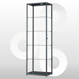 Vitrine 60x40x200 geanodiseerd Zwart haaks profiel