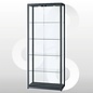 Vitrine 80 x 40 geanodiseerd zwart haaks profiel. deuren voorkant