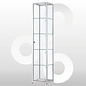 Vitrinekast 40x40x200 geanodiseerd aluminium haaks profiel