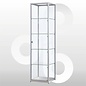 Vitrinekast 50x50x200 geanodiseerd aluminium haaks profiel