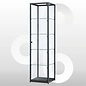 Vitrinekast 50x50x200 geanodiseerd zwart haaks profiel