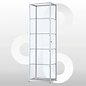 Vitrinekast 60x40x200 geanodiseerd aluminium haaks profiel
