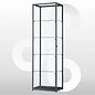 Vitrinekast 60x40x200 geanodiseerd zwart haaks profiel