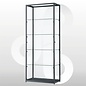 Vitrinekast 80x40x200 geanodiseerd zwart haaks profiel