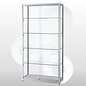 Vitrinekast 100x40x200 geanodiseerd aluminium haaks profiel