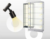 Vitrines  met rail zijverlichting
