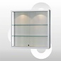 Wandvitrine 100x30x100 Geanodiseerd aluminium haaks profiel