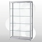 Vitrinekast 120x40x200 geanodiseerd aluminium haaks profiel