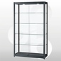 Vitrinekast 120x40x200 geanodiseerd zwart haaks profiel