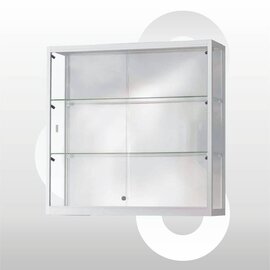 Wandvitrine 100x30x100 Geanodiseerd aluminium haaks profiel