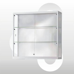 Wandvitrine 100x30x100 Geanodiseerd aluminium haaks profiel