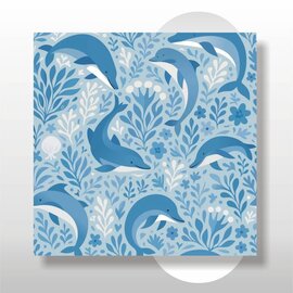 Geschenkpapier dolfijn 30 cm 200 mtr