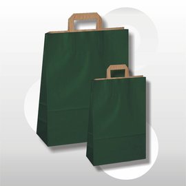 Draagtas kraft formaat 22*11*28 cm GROEN