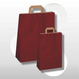 Draagtas kraft formaat 22*11*28 cm ROOD