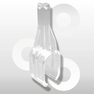 Buisklem voor plat ovale buis 15x30 mm, transparant