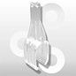 Buisklem voor plat ovale buis 15x30 mm, transparant
