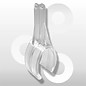 Buisklem voor ovale buis 35 x 20 mm transparant