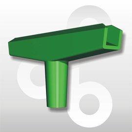T-stuk voor kaartraam groen 90 mm