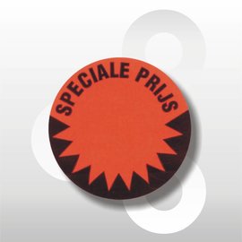 Fluorsticker Rood "Speciale Prijs" 50 mm