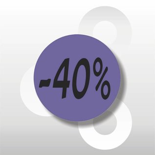 Etiket -40% 500 op rol paars