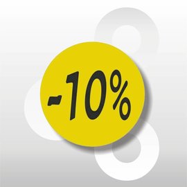 Etiket fluor geel -10% 500/rol