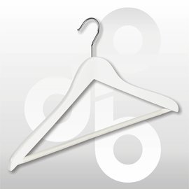 Blouse/shirt hanger wit gelakt 44 cm met broeklat