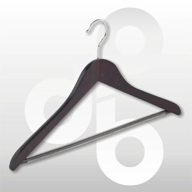 Blouse/shirt hanger Wengé 44 cm met broeklat