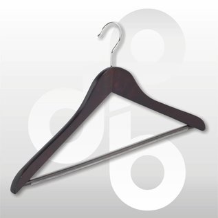 Blouse/shirt hanger Wengé 44 cm met broeklat