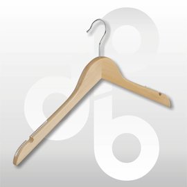 Blouse / shirt hanger vlak 43 cm + rubber op de schouder
