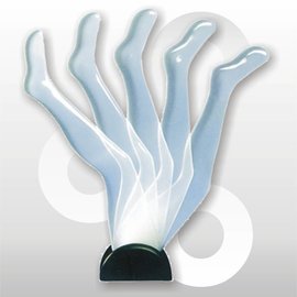 Kousenpresentatie in transparant kunststof