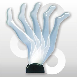 Kousenpresentatie in transparant kunststof