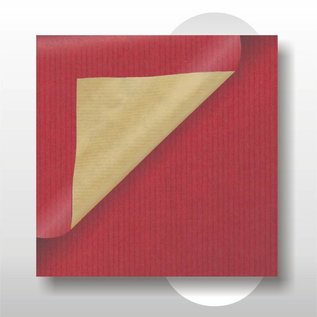 Cadeaupapier 50 cm breed ROOD kraft 200 mtr